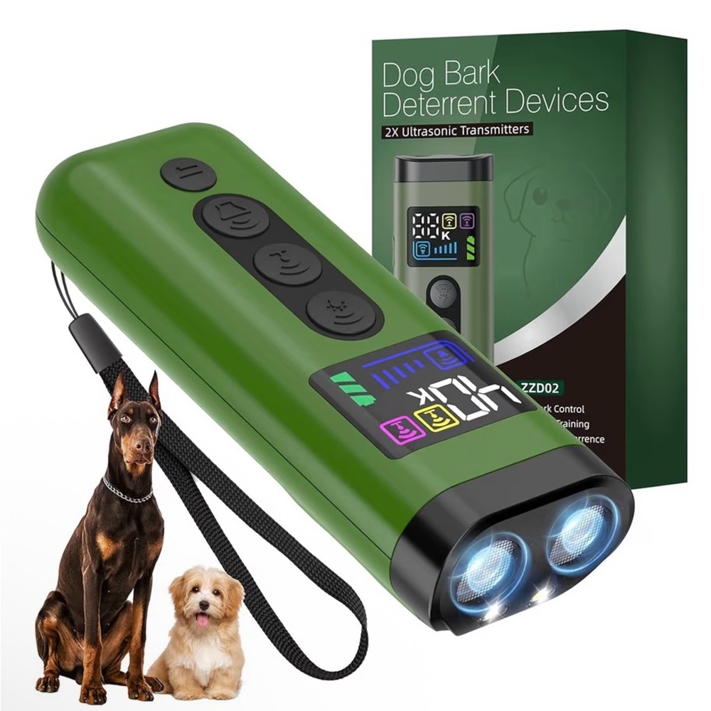 Ultrasonic Dog Bark Deterrent Device - Green